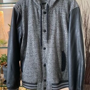Modern Amusement Gray and Black Bomber Jacket